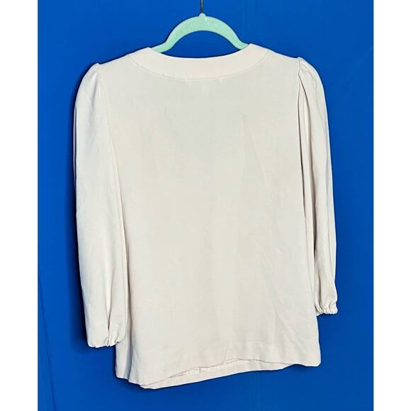Trina Turk Cream Crepe Wonderful Top XS df1 - Picture 3 of 7